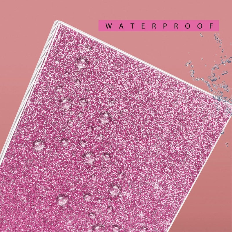 Nature Touch 3 Ring Binder, Glitter 1 Inch Organizer (10.5'' x 11.5'') Holds 8.5’’ x 11’’ Letter Size 300 Pages, Waterproof Durable View Binder, 2 Pack, Pink - Image 3